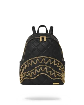 NOIR QUILT GOLD CHAIN Shark SAVAGE Rucksäcke