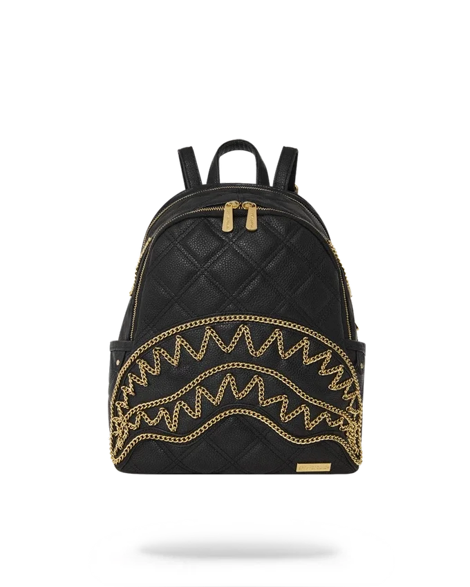 NOIR QUILT GOLD CHAIN Shark SAVAGE Rucksäcke