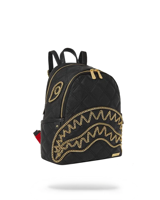 NOIR QUILT GOLD CHAIN Shark SAVAGE Rucksäcke
