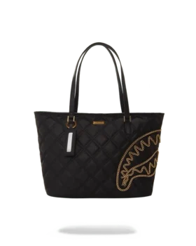 NOIR QUILT GOLD CHAIN Shark Tragetasche