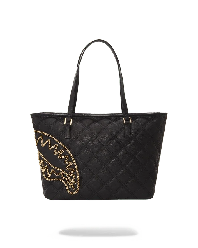 NOIR QUILT GOLD CHAIN Shark Tragetasche