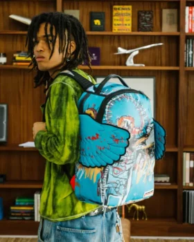 OFFIZIELLER BASQUIAT UNTITLED (FALLEN ANGEL) 1981 FLÜGEL-RUCKSACK (DLXV)