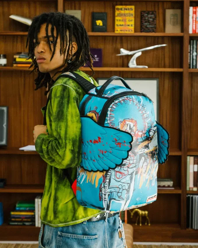 OFFIZIELLER BASQUIAT UNTITLED (FALLEN ANGEL) 1981 FLÜGEL-RUCKSACK (DLXV)