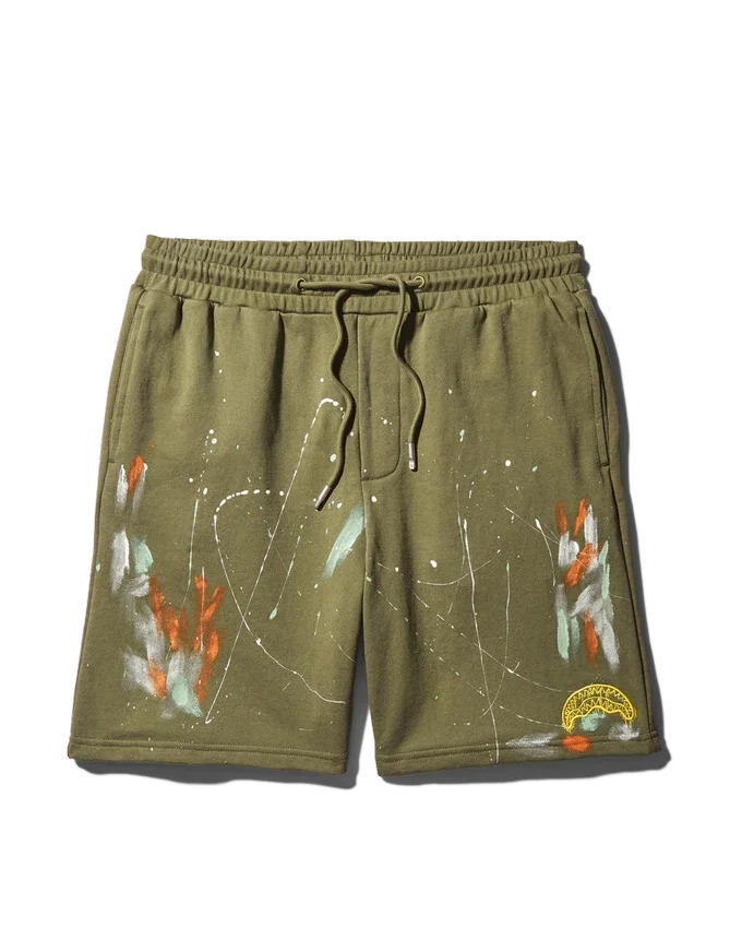 PAINT SPLAT STRICKSHORTS (GRÜN)
