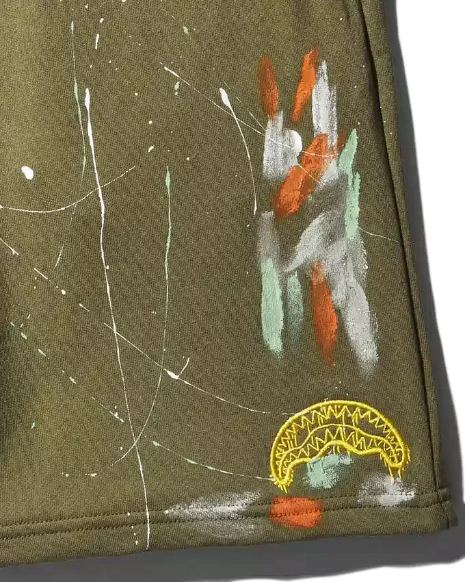 PAINT SPLAT STRICKSHORTS (GRÜN)
