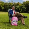 PINK CAMOCHECK RUCKSACK