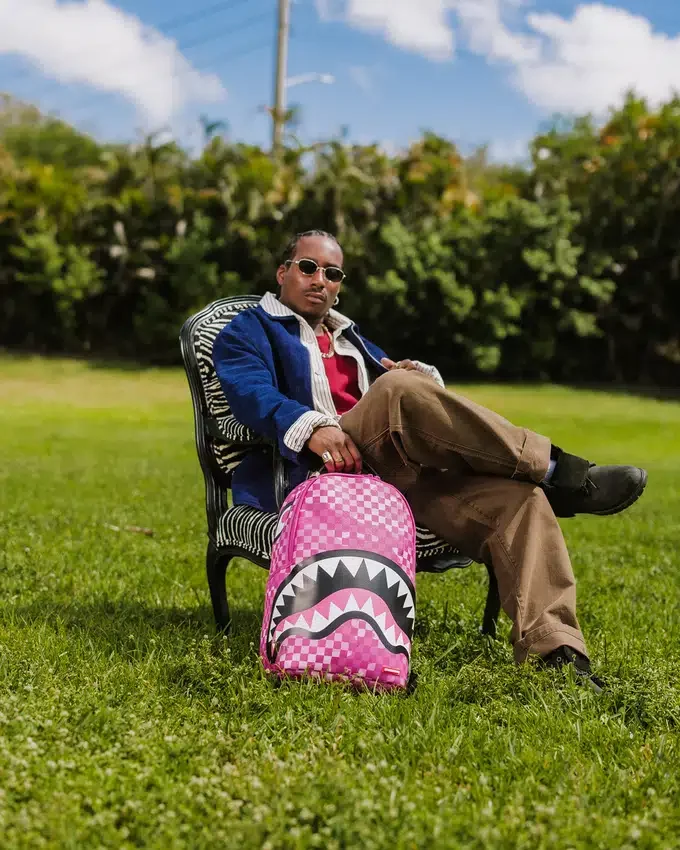 PINK CAMOCHECK RUCKSACK