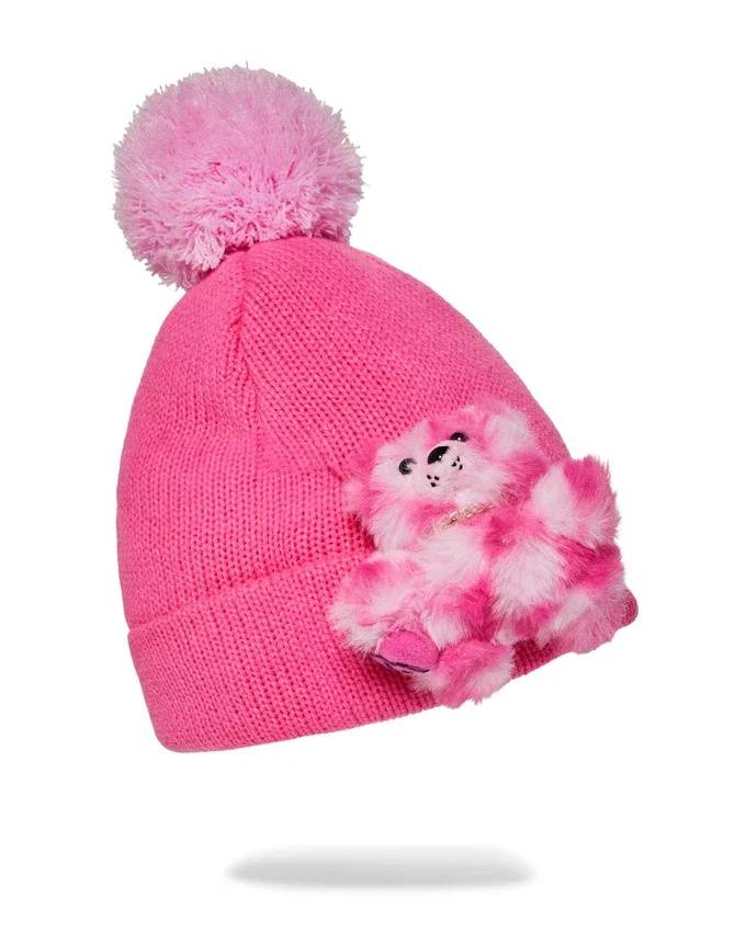 PINK LIL BEAR PUFF-MÜTZE