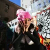 PINK LIL BEAR PUFF-MÜTZE