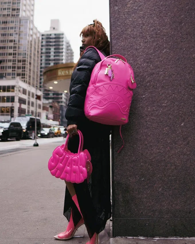 PINK POP SHARK RUCKSACK