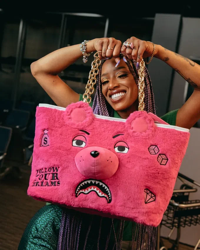 PLÜSCH-MONEYBEAR-Tragetasche (ROSA)