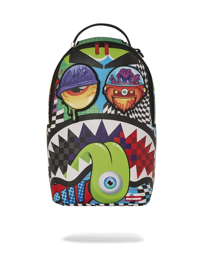 PSYCHO WORLD OF FUN RUCKSACK (MIT ABNEHMBAREN KLETT-AUGENKLAPPEN)