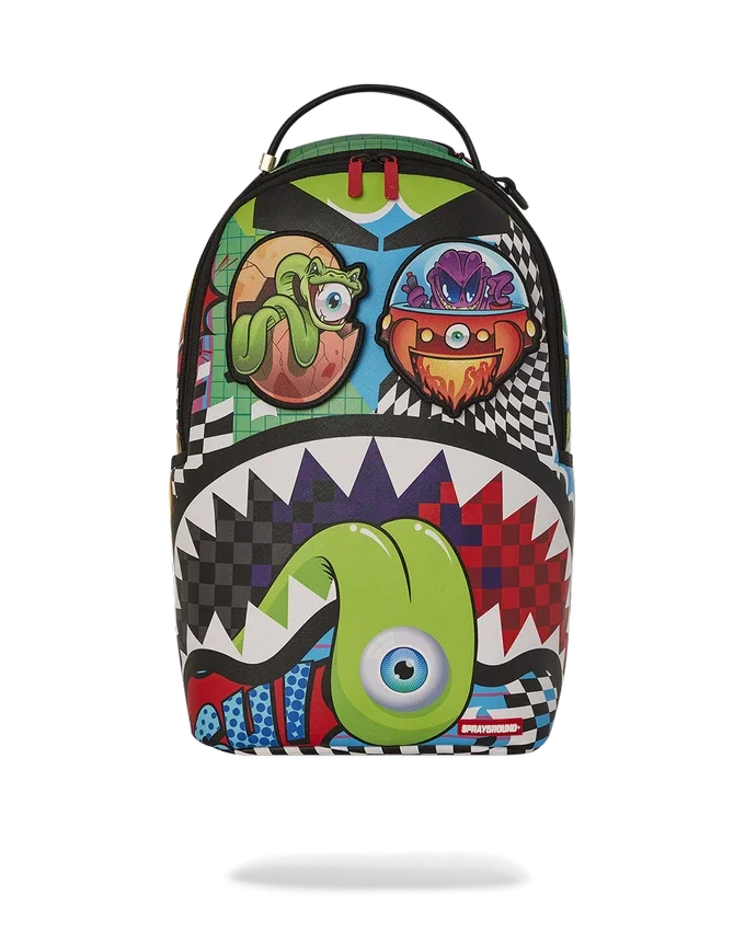 PSYCHO WORLD OF FUN RUCKSACK (MIT ABNEHMBAREN KLETT-AUGENKLAPPEN)