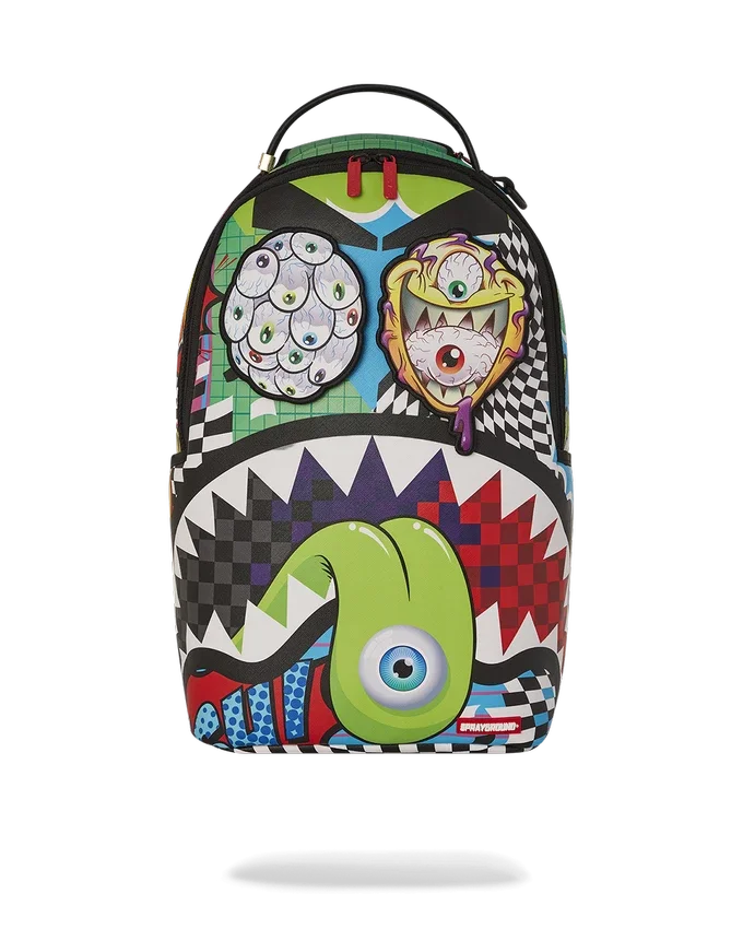 PSYCHO WORLD OF FUN RUCKSACK (MIT ABNEHMBAREN KLETT-AUGENKLAPPEN)
