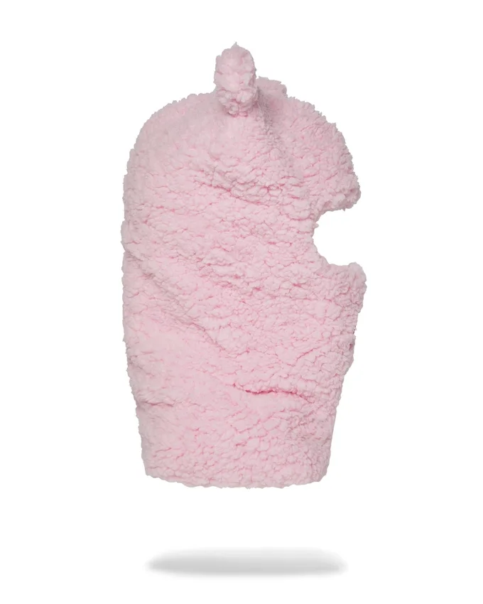 ROSA STURMHAUBEN AUS FLEECE MIT BÄRENOHREN