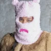 ROSA STURMHAUBEN AUS FLEECE MIT BÄRENOHREN