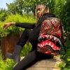 RUCKSACK MIT ECHTEN 3D-NINJA-STERNE-MOTIV (DLXV)