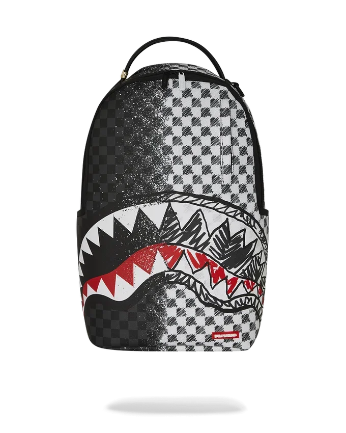 SCRIBBLE DRIBBLE CHECK RUCKSACK