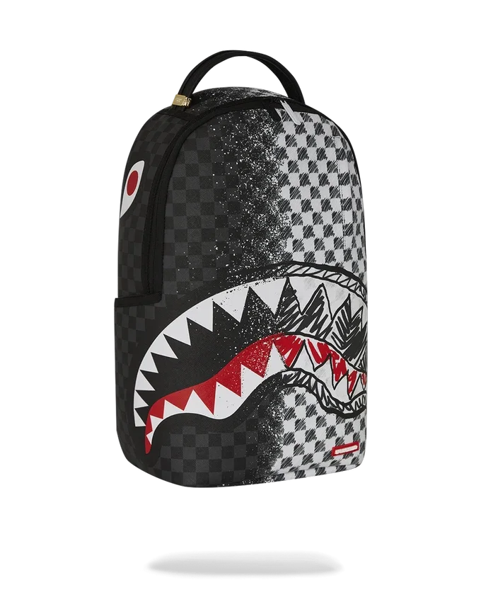 SCRIBBLE DRIBBLE CHECK RUCKSACK