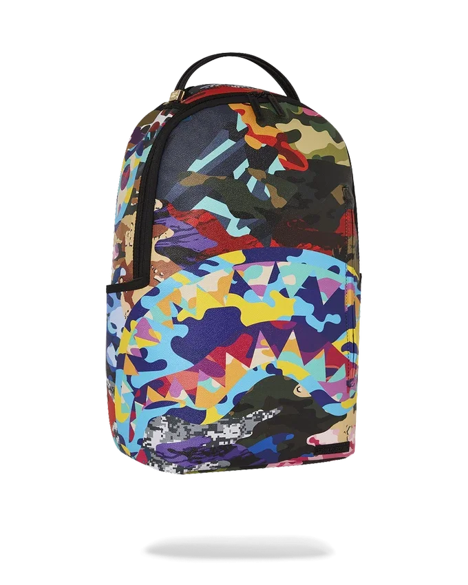 SLICED AND DICED CAMO RUCKSACK