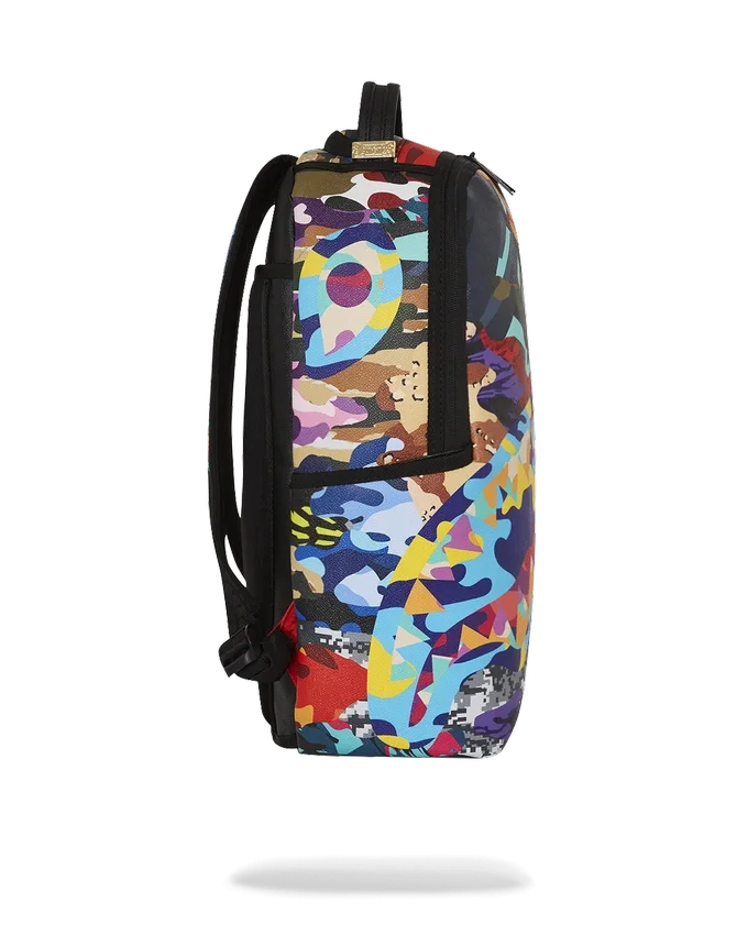 SLICED AND DICED CAMO RUCKSACK