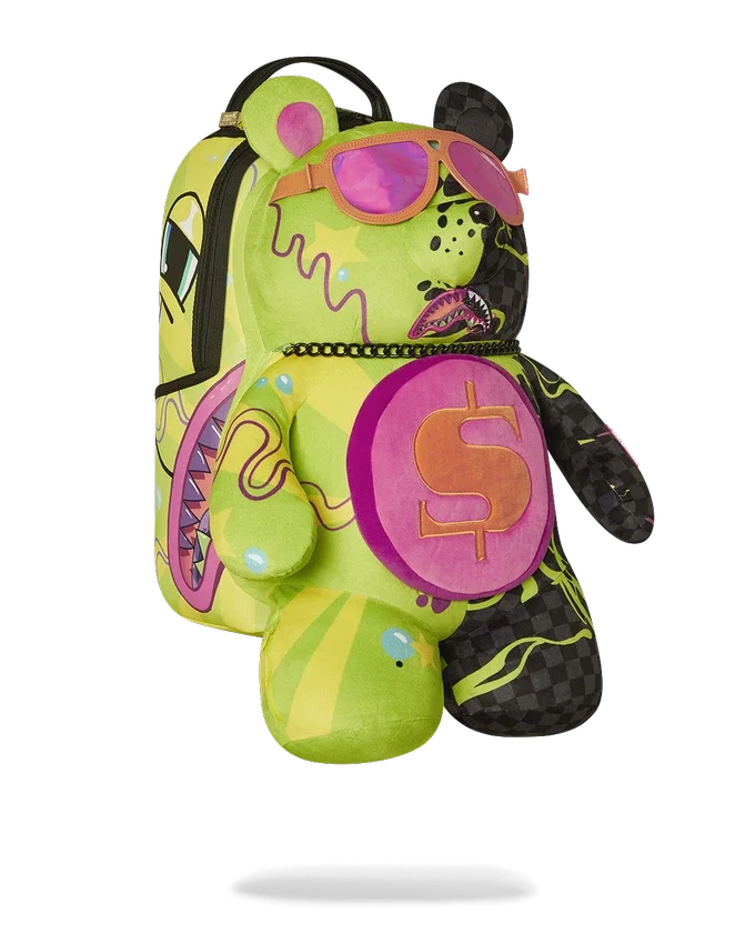 SLIME DIME MONEYBEAR TEDDYBÄR AUF DEM RUCKSACK
