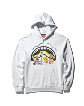 SPONGEBOB CREW SHARK HOODIE (HELLGRAU)