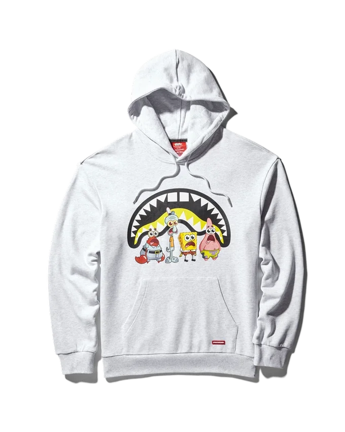 SPONGEBOB CREW SHARK HOODIE (HELLGRAU)