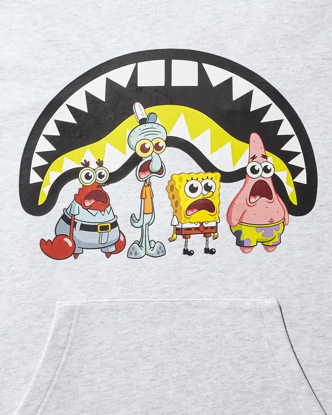 SPONGEBOB CREW SHARK HOODIE (HELLGRAU)