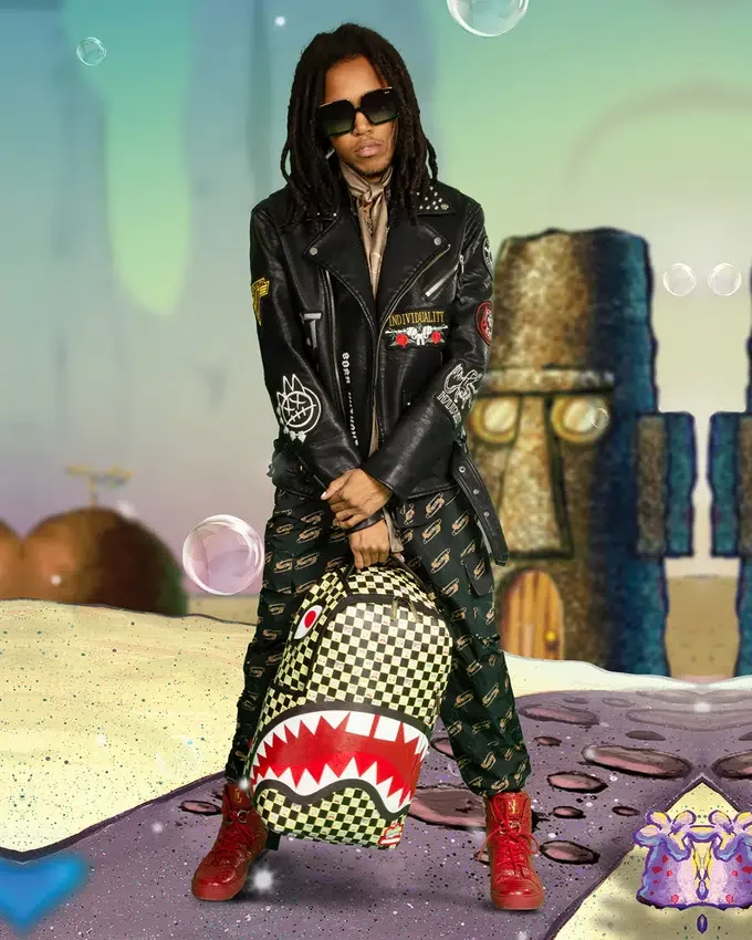 Spongebob-Rucksäcke mit Checkered-Muster (DLXR)