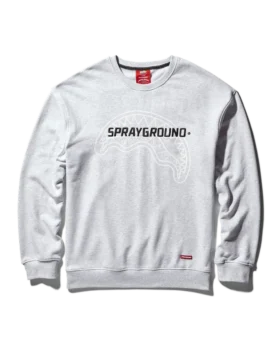 SPRAYGROUND PULLOVER-SWEATSHIRT MIT RUNDHALSAUSSCHNITT (HELLGRAU)