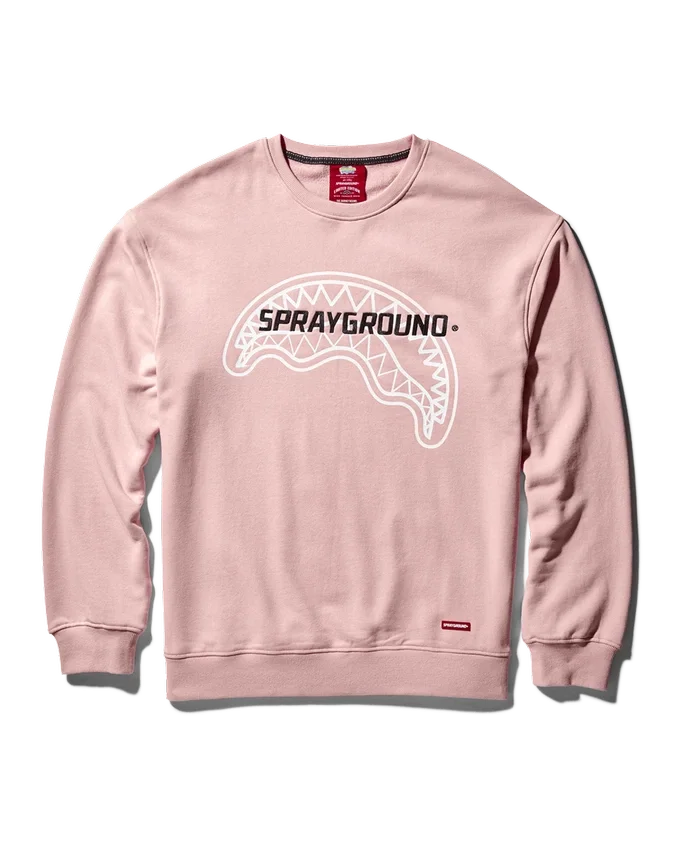 SPRAYGROUND PULLOVER-SWEATSHIRT MIT RUNDHALSAUSSCHNITT (ROSA)