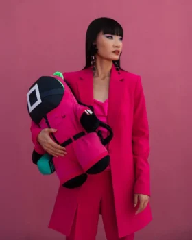 SQUID GAME COLLAB PINK SOLDIERS BEAR RUCKSACK