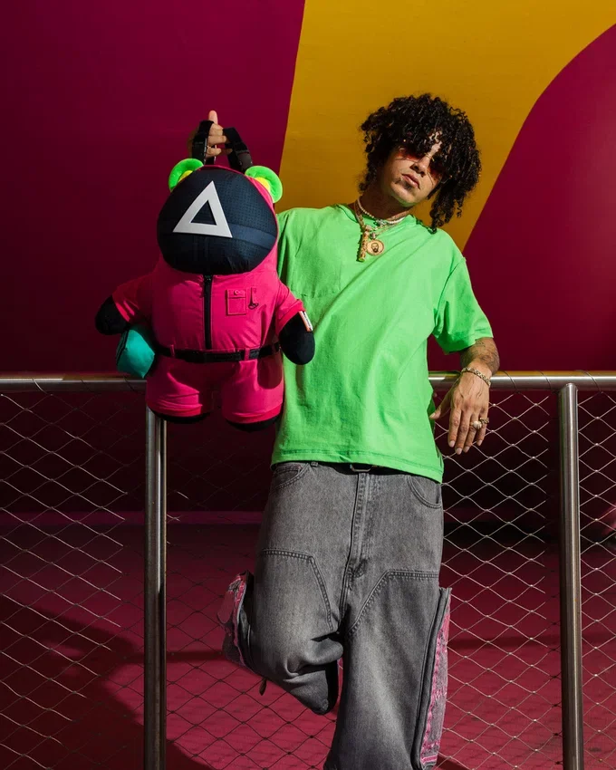 SQUID GAME COLLAB PINK SOLDIERS BEAR RUCKSACK