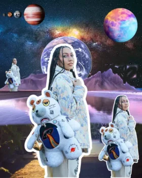 UFO SPACED OUT MONEYBEAR TEDDYBEAR Rucksäcke