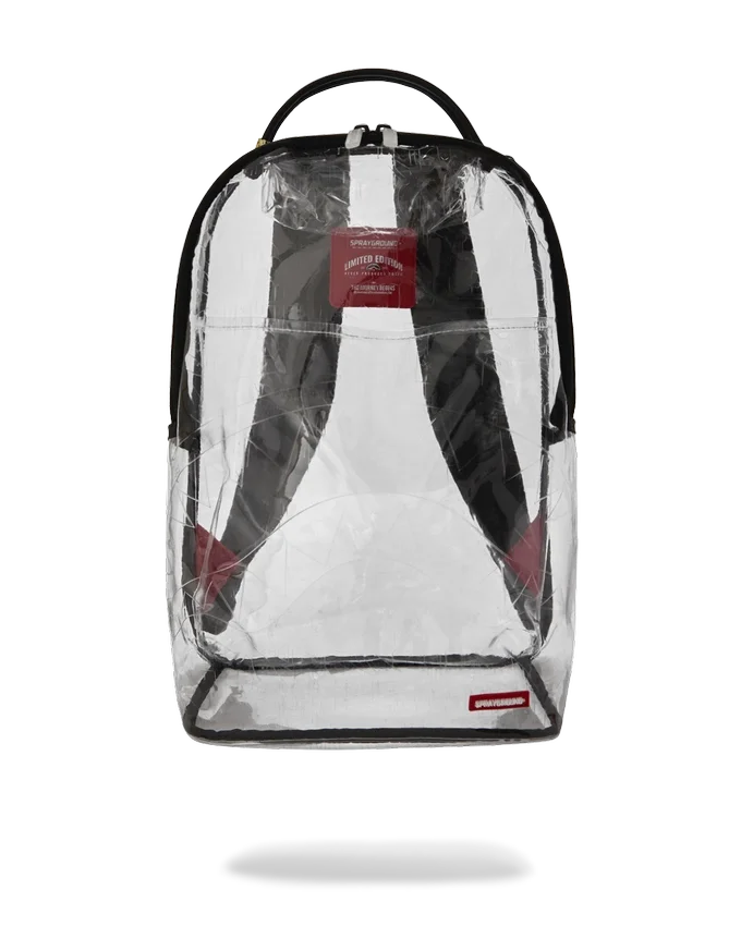 VOLLSTÄNDIG TRANSPARENTER, GEPRÄGTER BOSS-RUCKSACK