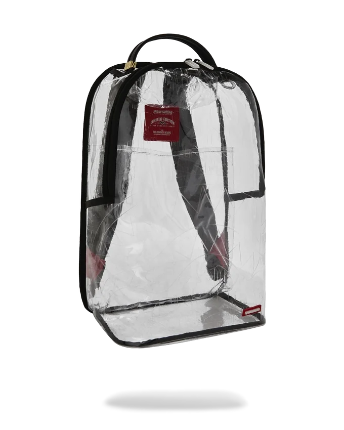 VOLLSTÄNDIG TRANSPARENTER, GEPRÄGTER BOSS-RUCKSACK