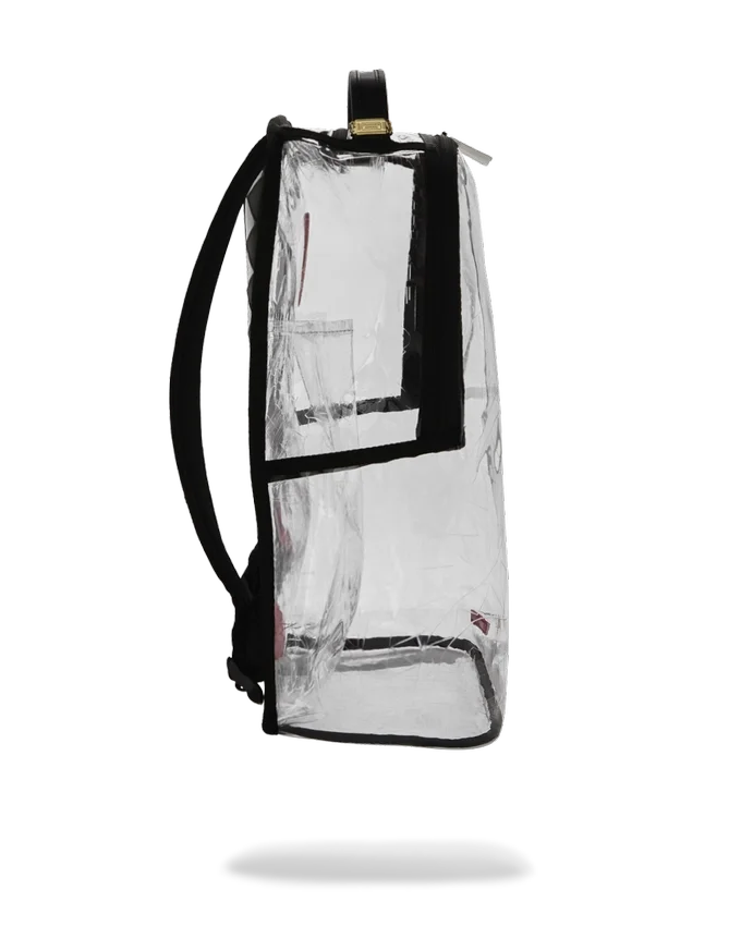 VOLLSTÄNDIG TRANSPARENTER, GEPRÄGTER BOSS-RUCKSACK