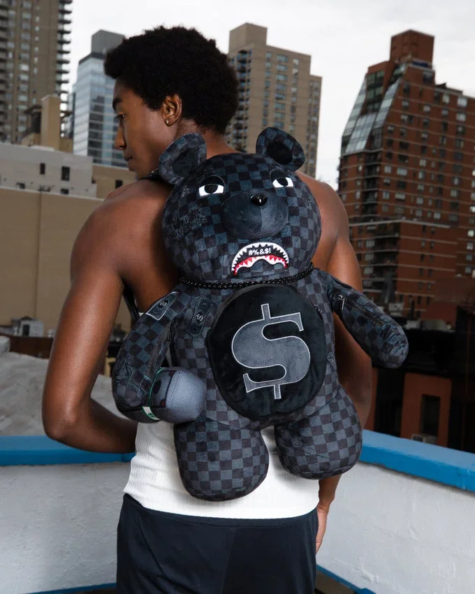 WHAT THE BEEP' SHARK MONEYBEAR TEDDYBEAR RUCKSACK